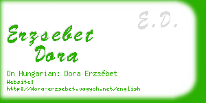 erzsebet dora business card