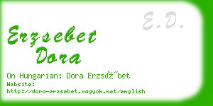 erzsebet dora business card